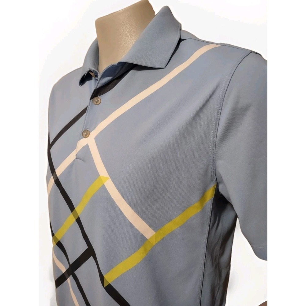 Nike Polo Shirt Men's Medium Dri Fit Golf Tour Performance PGA Swoosh Sky Blue - Picture 2 of 13